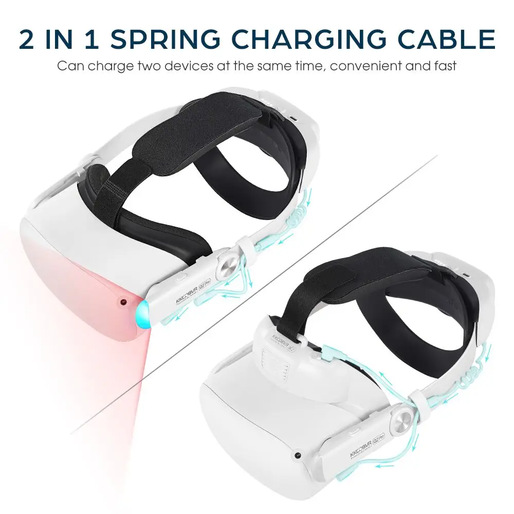 KKCOBVR Q2 Pro Battery Head Strap Built-in IR Light for