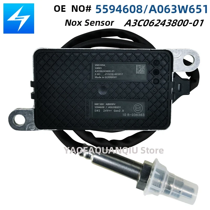 

5594608 A063W651 A3C06243800-01 Nox sensor Advantage supply high quality Nitrogen Oxygen Sensor For CUMMINS Engine Truck Spare P