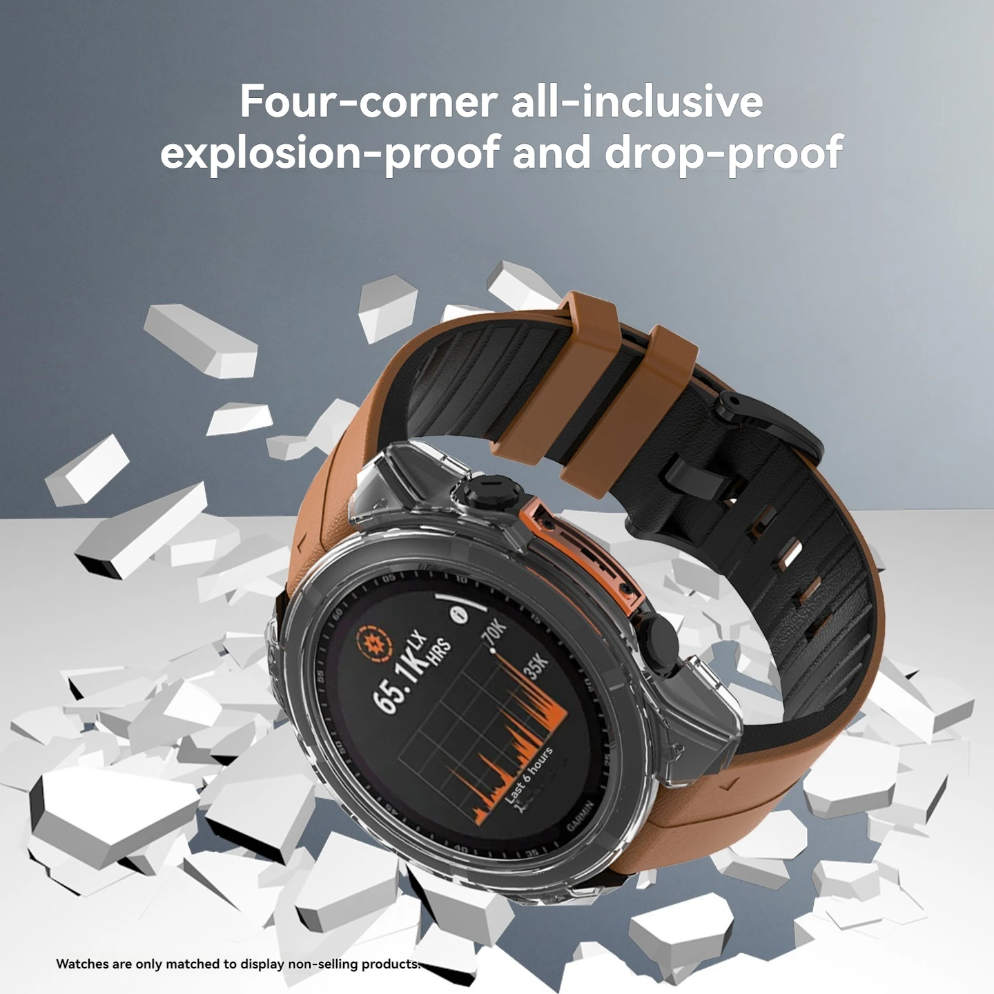 Tempered Glass Protective Cover for Smartwatch - Durable Screen Protector and Case