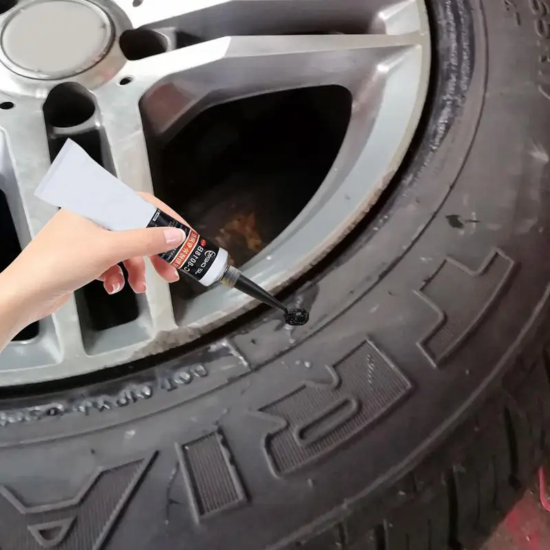 

Car Tire Puncture Repair Tire Fix Glue Quick Dry Car Tire Repair Glue Rainproof Waterproof Car Rubber Repair Tire Glue Sidewall