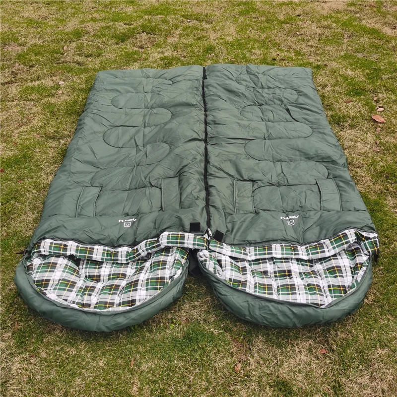Flannel Sleeping Bag Outdoor Survival Thermal Travel Hiking Camping Envelope