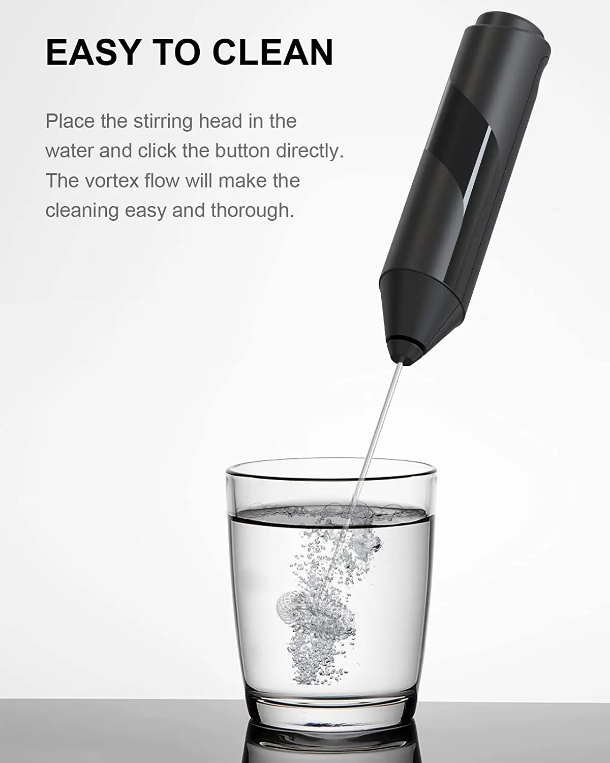 Milk Frother Electric Portable Whisk Drink Mixer Mini Foam Maker for Coffee Battery Powered