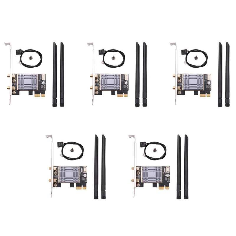 

5X N1202 AR5B22 2.4G/5G Dual Band PCIE Wi-Fi Network Card With Bluetooth 4.0 For Desktop Pcsand Servers Network Adapter