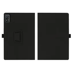 Premium PU Leather Tablet Case with Magnetic Folding Stand - Fits 12 Tablets (Black)