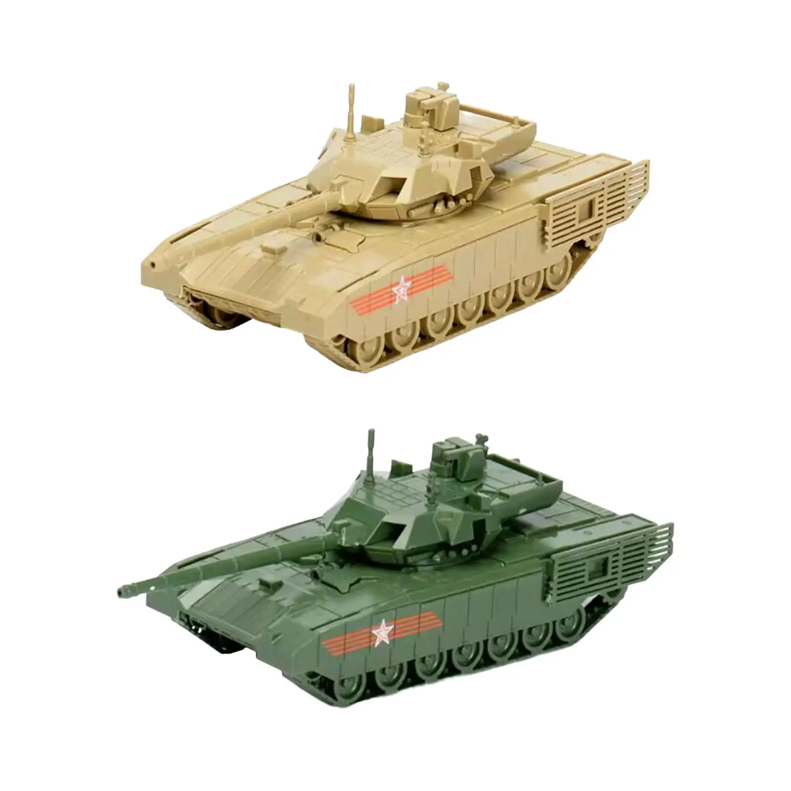 1/72 Tank Assembly Model Simulation Ornament Vehicle Tank Model Toy Chariots Tank for Children Girls Adults Boys Birthday Gift