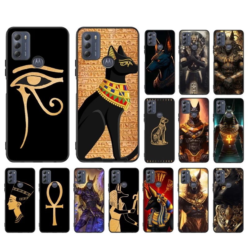 

Case For Moto G Stylus G Power GPlay E22 E32 E20 E40 Edge20 lite 30 Neo Ultra Fusion X30 One Macro Action Egypt Nefertiti Anubis