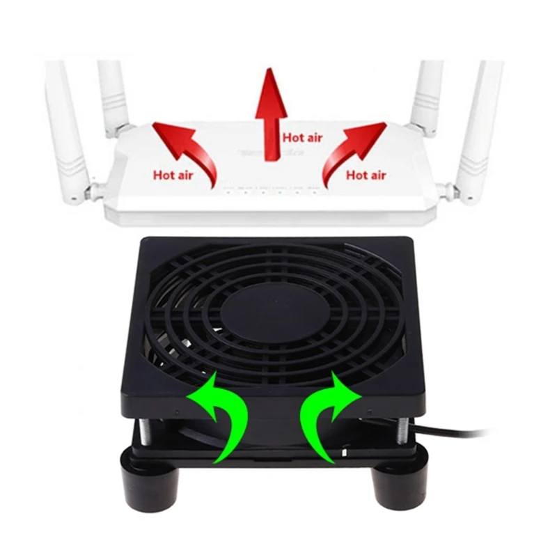 120mm Cooling Fan USB Powered Low Noise 5V 12cm PC Computer Heatsink Fan for Router Optical Set-top Box Computer