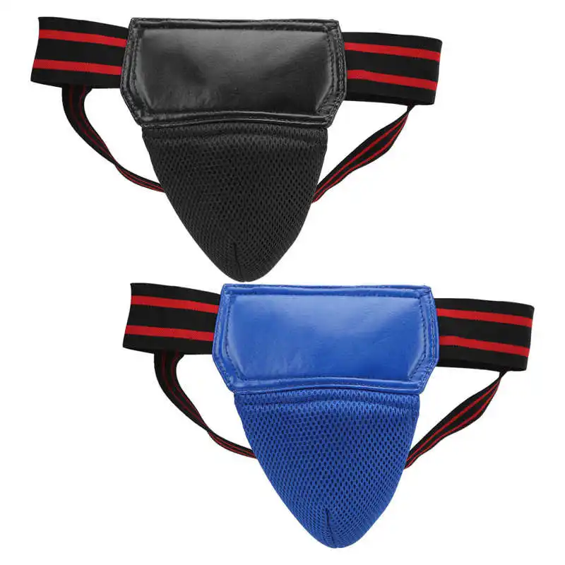 Boxen-Tiefschutz-Protector-PU-Leder-Atmungs-Suspensorium-f-r-Kickboxen ...