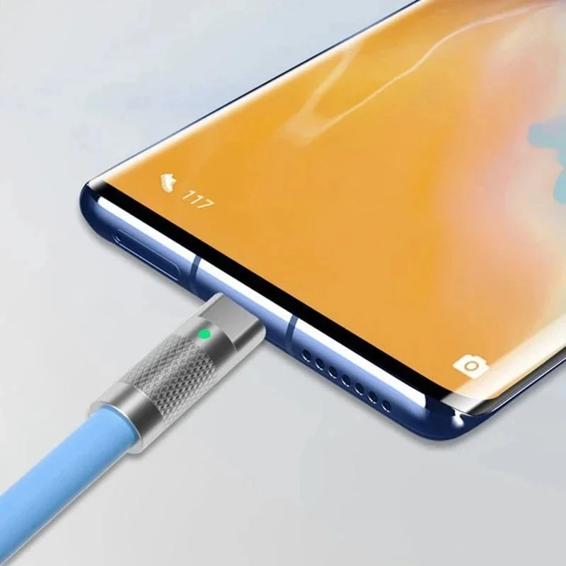 120W 6A 초고속 충전 PD 타입 C 리퀴드 실리콘 케이블 고속 충전 1M 2M USB 케이블 USB C to C 충전 케이블