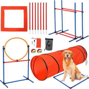 87 Pcs Dog Agile Training Equipment Set Obstacle Course Kit with 70 1