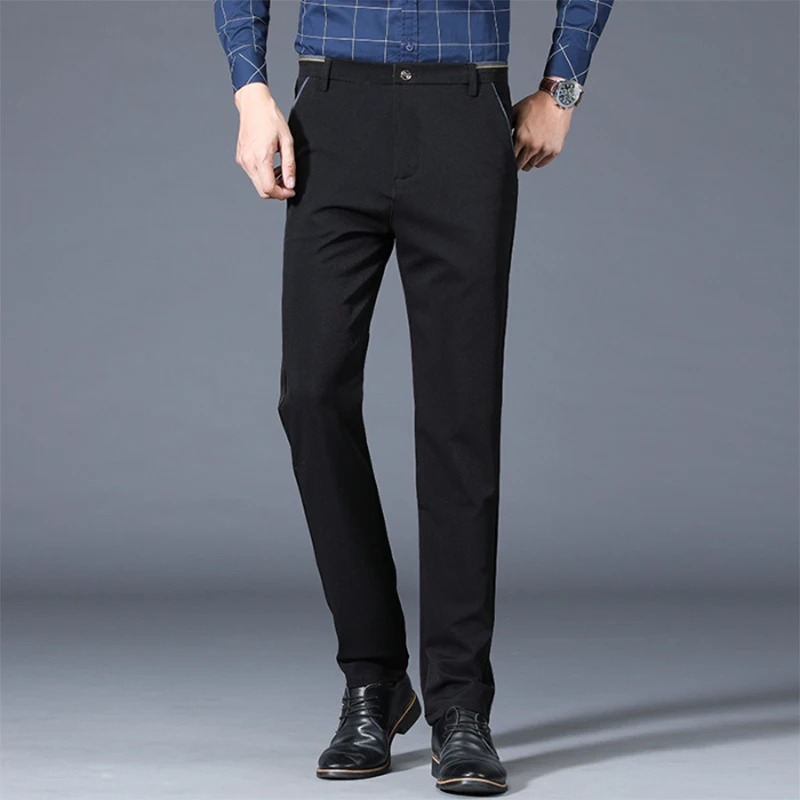 Description Picture 4 of itemMen's Stretch Suit Pants Men's Straight Casual Pants Slim Business Casual Suit Pants