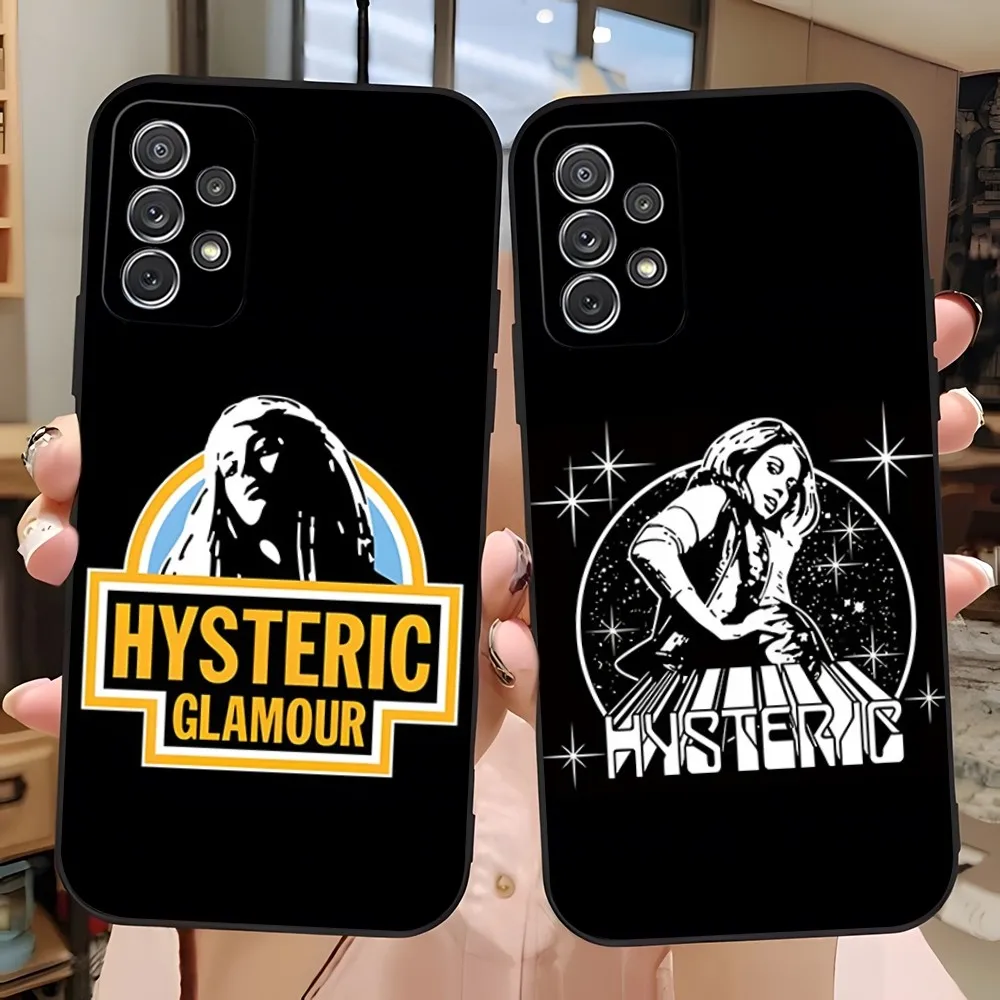 Hysteric Glamour Girl Dumb Phone Case For Samsung S23 Ultra S24 S22 S20 Fe S21 Plus Galaxy A54 A34 A24 A53 M54 Note 20 Cover