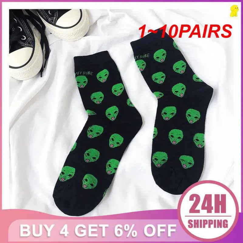 

1~10PAIRS Sock Warm Creative Perfect For Halloween Popular High Quality Socks Interesting Creative Socks Humorous Alien Design