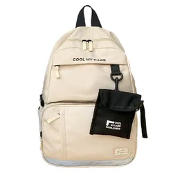 2022 Backpack Female Korean Version of College Students Backpack Trend Fashion Leisure Travel Lovers Backpack Men