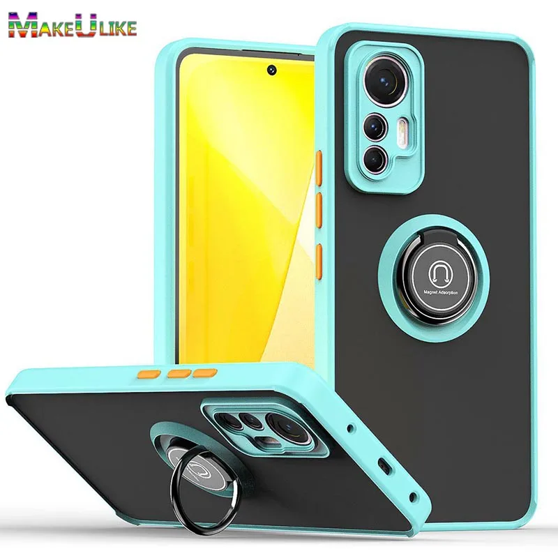 Durable Magnetic Ring Shockproof Case with Hard Back Cover