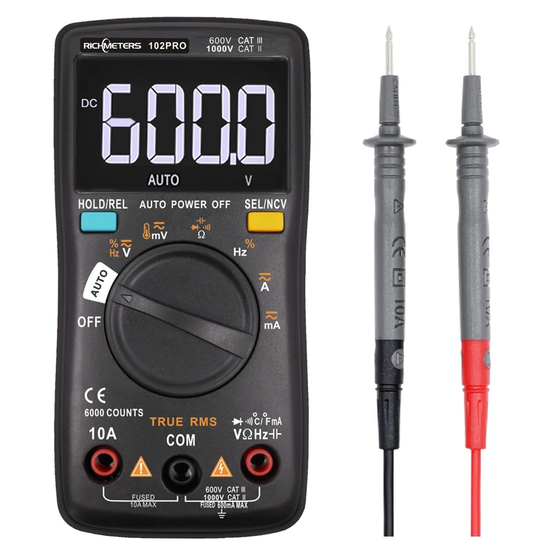 RM102 Multímetro Digital Autorango RICHMETERS - UNIT Electronics