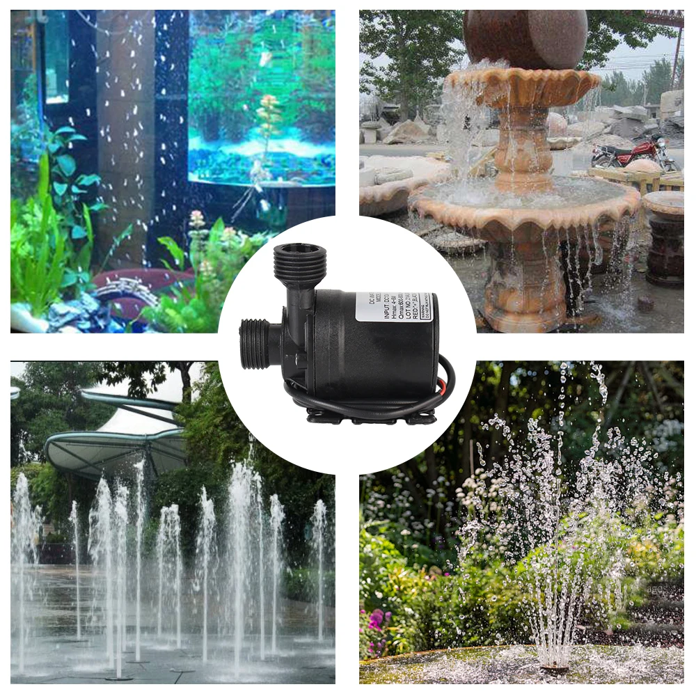 DC 12V 800L/H 5M for Cooling System Fountains Heater Ultra-quiet Garden Mini Portable Brushless Motor Submersible Water Pump