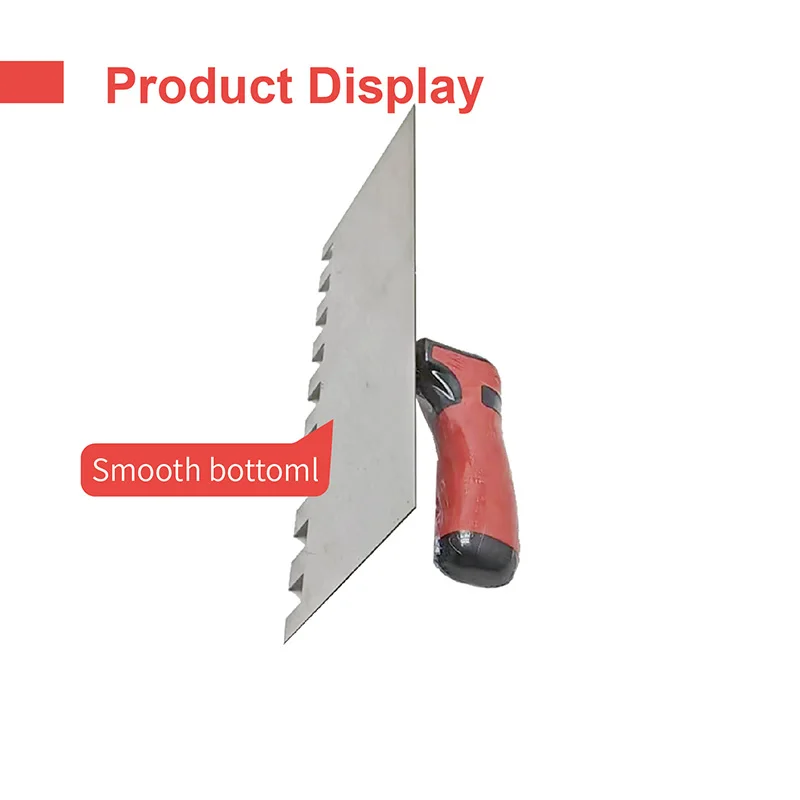 28cm Stainless Steel Trowel Right Square Notch Plastering Trowels Hand Tools Concrete Finishing Wall Scraper Spatula For Tile