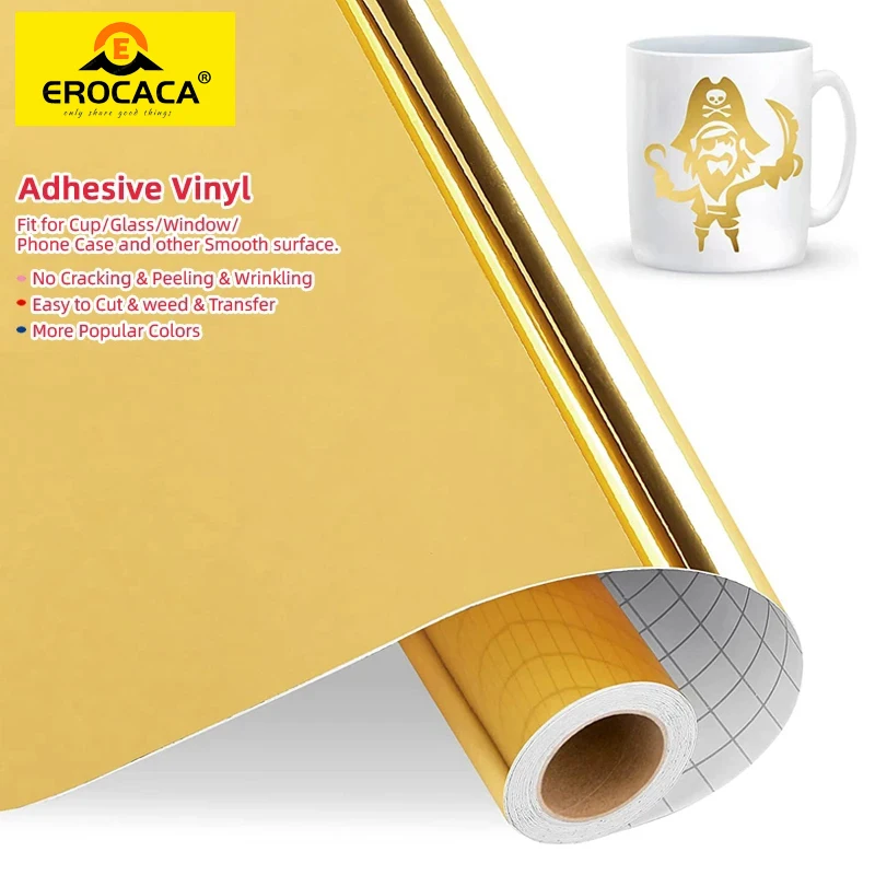 HTVRONT 12X15ft/30x450cm Metallic Mirror Permanent Adhesive Vinyl Roll  Sticker Film Vinyls for Cricut Wall Glass Cup Decor - AliExpress