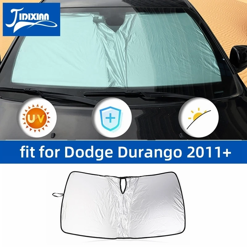 JIDIXIAN Car Front Windshield Visor Sunshades Cover for Dodge Durango 2011 2012 2013 2014 2015 2016 2017 2018 Up