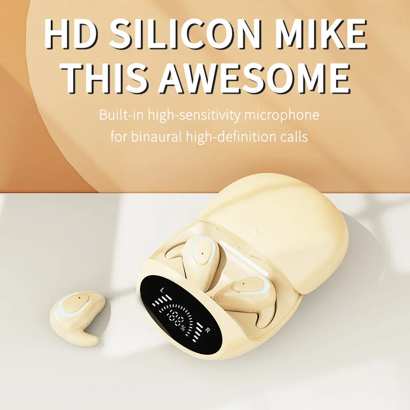 Compact Bluetooth Earbuds with Digital Display – Extended Playtime