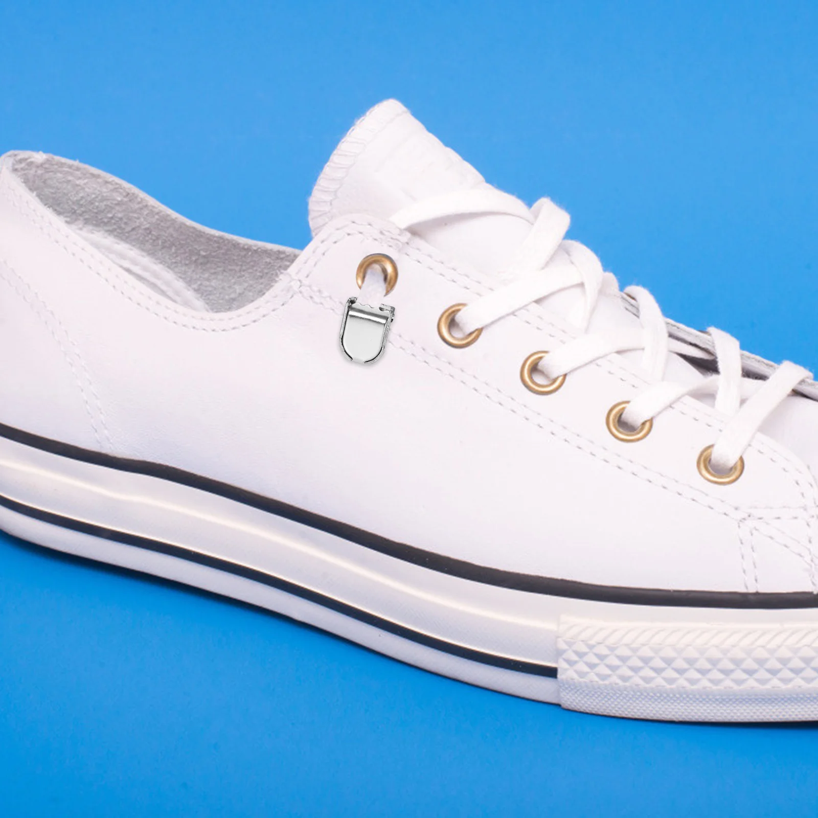 100 Pcs Shoelace Buckle Connector White Boots Premium Buckles Gym Shoes Metal Sweater Connectors Tail
