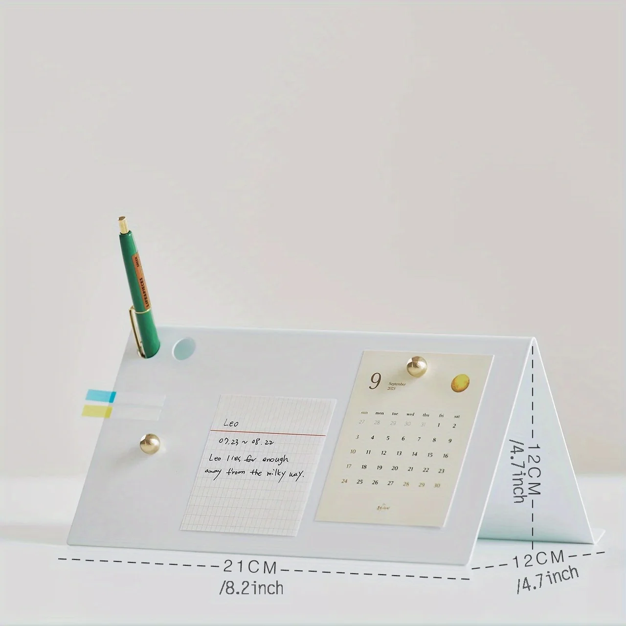 Portable Freestanding White Display Board with Integrated Message Board and Pen Holder