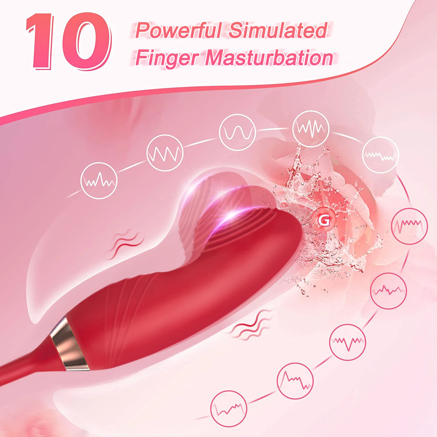 Rose-Sucking Vibrator for Women Swing Dildo Clit Sucker Nipple Clitoris Stimulation Vibrators Female Sex Toys for Adults