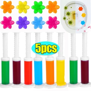 1/5pcs Fiori Gel Deodorante per WC Scarico Aromatico Antibatterico Detergente per la pulizia della toilette Bagno Deodorante Prodotti per la pulizia 1