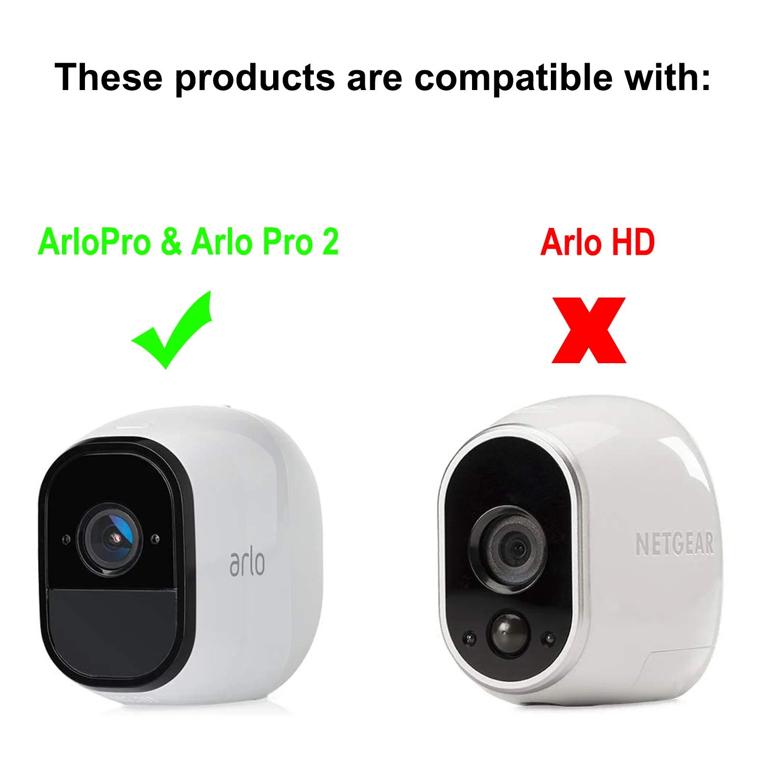 3Pcs Skins Covers Protection for Arlo Pro and Arlo Pro 2 Silicone Case UV And Weather Resistant Cover Security Camera Accessorie