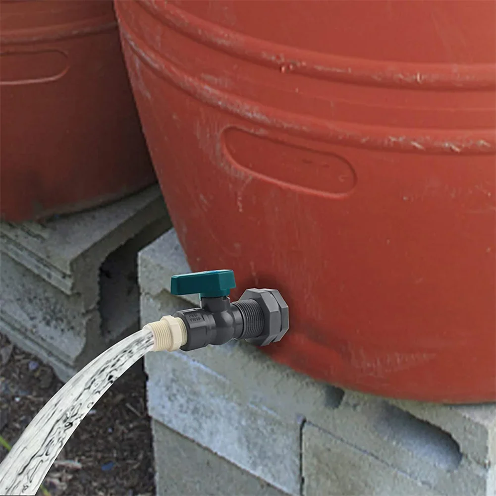 

Rain Barrel Diverter Kit Water Barrel Spigot PVC Fittings Ball Valve Garden Faucet Connector Faucet Adapter For Water Tanks