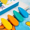 12/24 Colors/Set Drop Shape Crayons Non Dirty Hand Washable Safe Non-Toxic Pen for Kids Baby Toddler Gift Early Education Tools 3