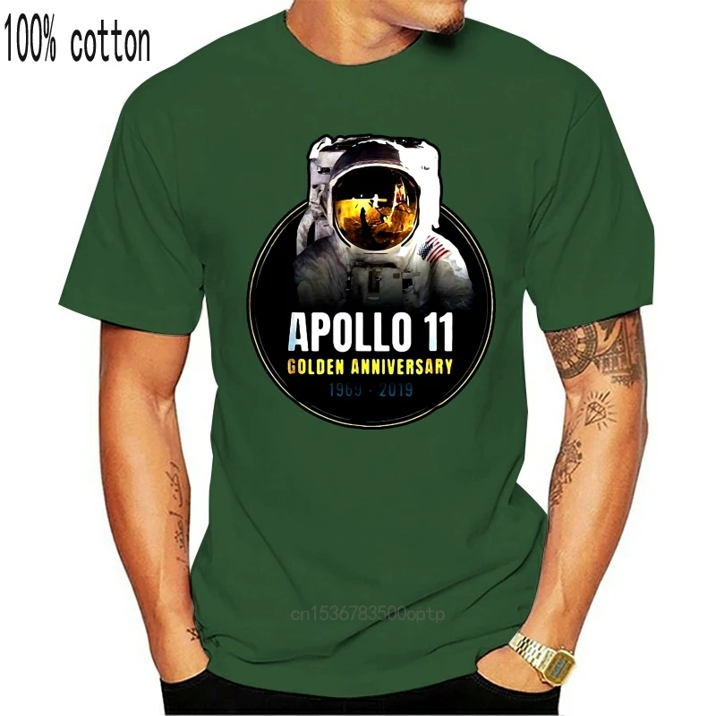 Apollo 11 Золотой юбилей 1969 2019 футболка Черная Хлопковая мужская S 6Xl Сделано в США |