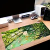Large mouse pad with Naughty cat and koi pond design, 2mm non-slip rubber base, natural rubber material, rectangular gaming mous 5