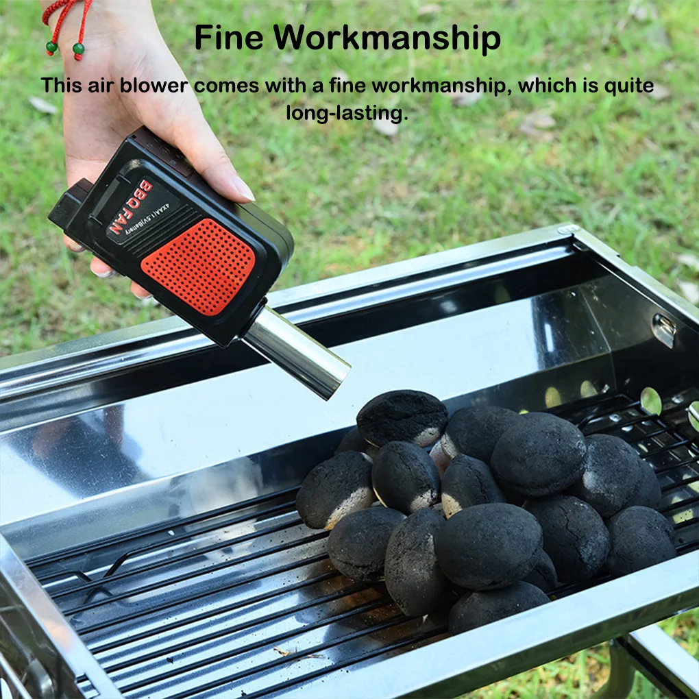 Portable Electric BBQ Fan Air Blower for Outdoor Camping Barbecue Picnic BBQ Cooking Tool Multifunctional Grill Accessories