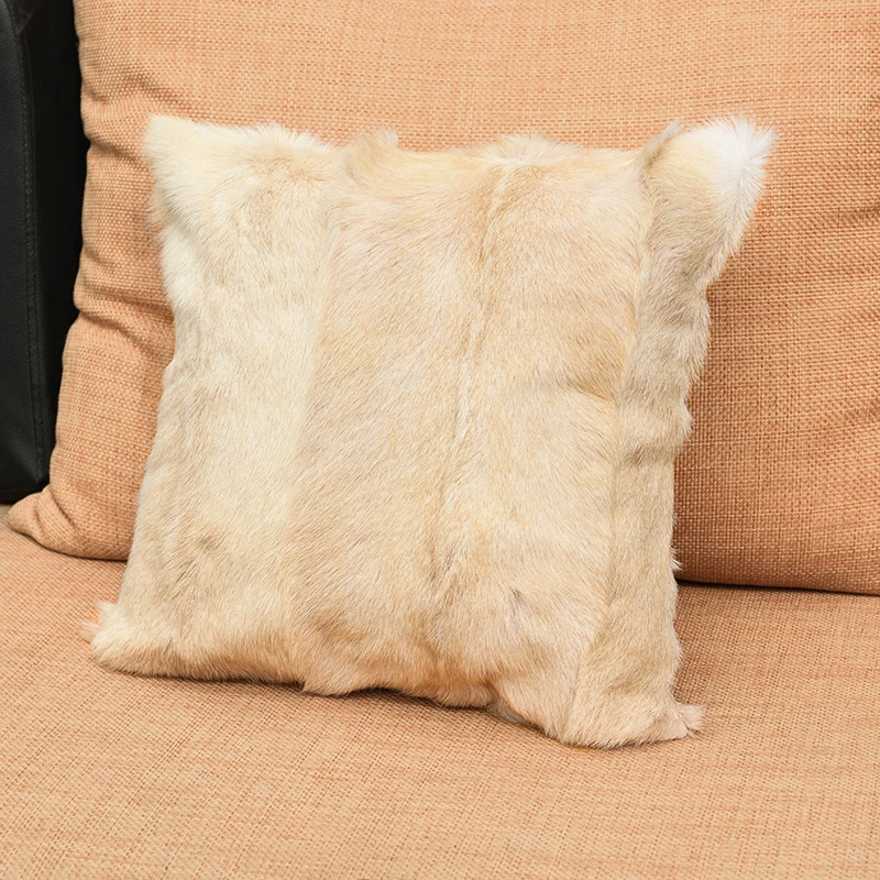 

Size Customized Real Natural Fur Genuine Lamb Fur Pillow Cushion Cover