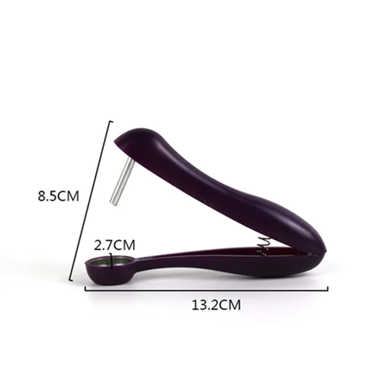 Snocciolatore Per Olive E Ciliegie In Plastica E Acciaio, Colore Viola - Gadget Da Cucina