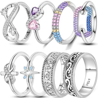 New 100% Real S925 Silver Rings For Women Original Eternal Claw Seal  Ring  Engagement Wedding Anniversary Jewelry Gift Hot 1