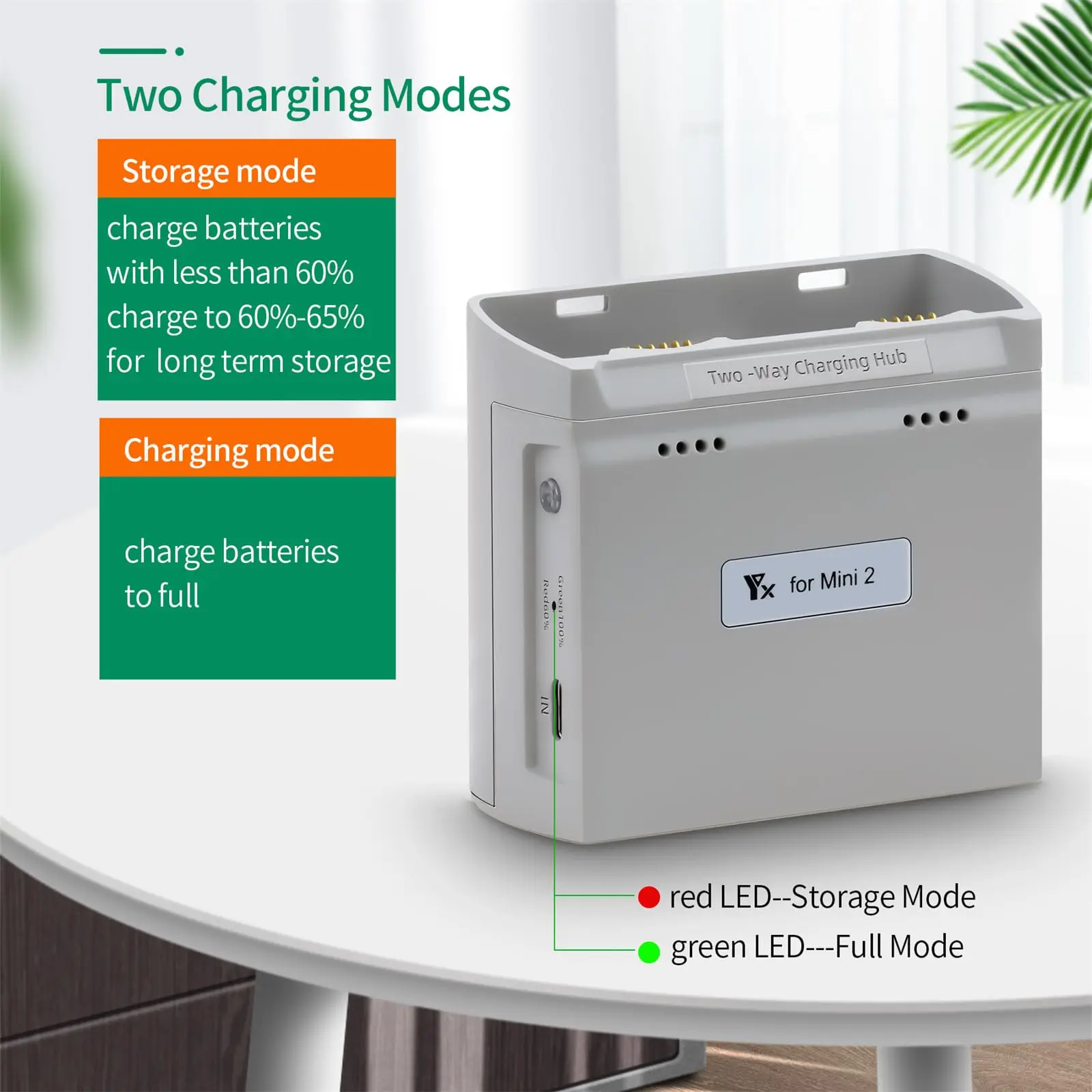 Chargeur Batterie Drone Mini 2/2SE - Hub Double 8.8V 3A avec USB