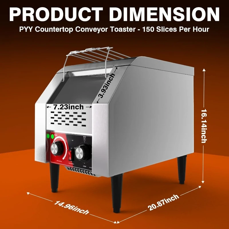 Commercial Toaster Conveyor Belt for Bagels Bread Heavy Duty Stainless Steel Conveyor Belt Toaster 4