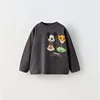 Cartoon Cute Disney Printed Kids Long Sleeve T-shirts Tops Round Collar Pullover Children Sweatshirt Autumn Clothing Girl Blouse 5