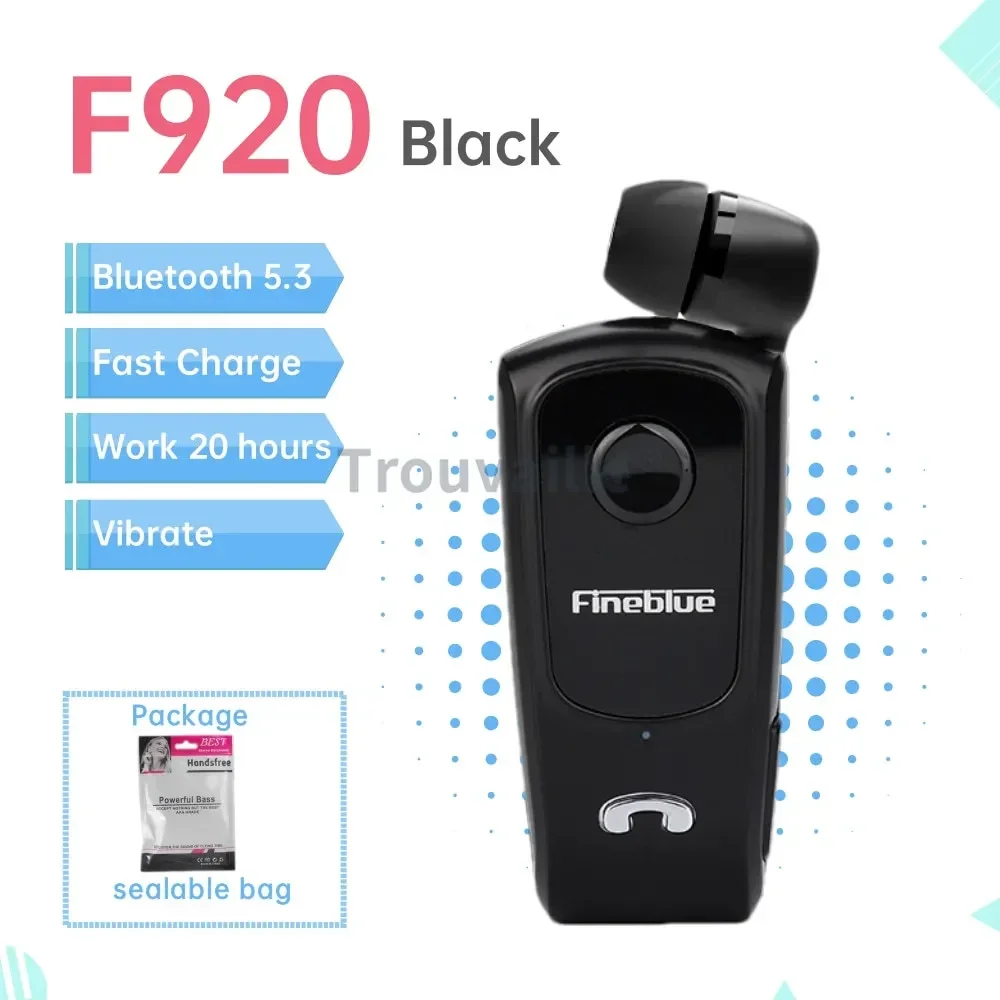 AURICOLARE WIRELESS BLUETOOTH 5.1 FINEBLUE VIVAVOCE PER IPHONE ANDROID F-920