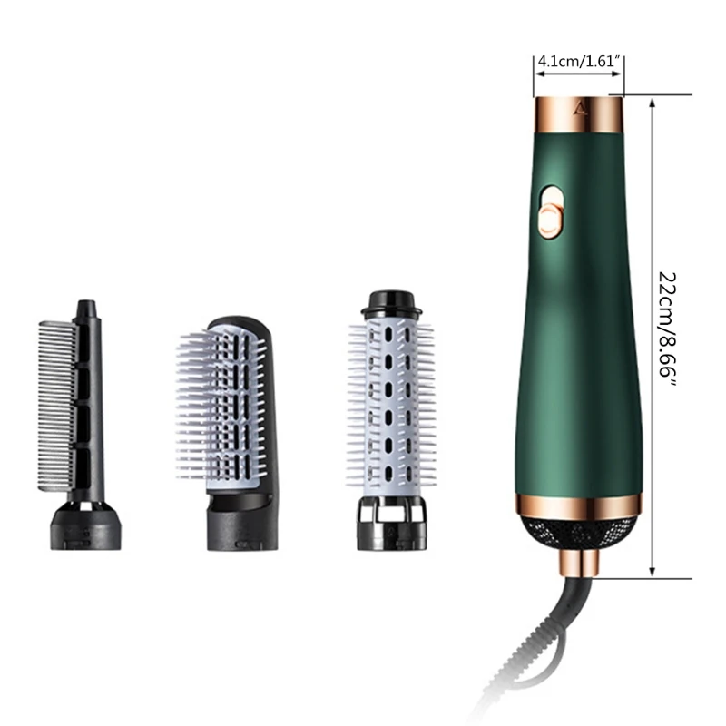 2023 New Hot Air Hair Dryer Brush, Multifunction Electric Hair Straightener Brush Negative  Fast Heat Curler Comb Styler 6