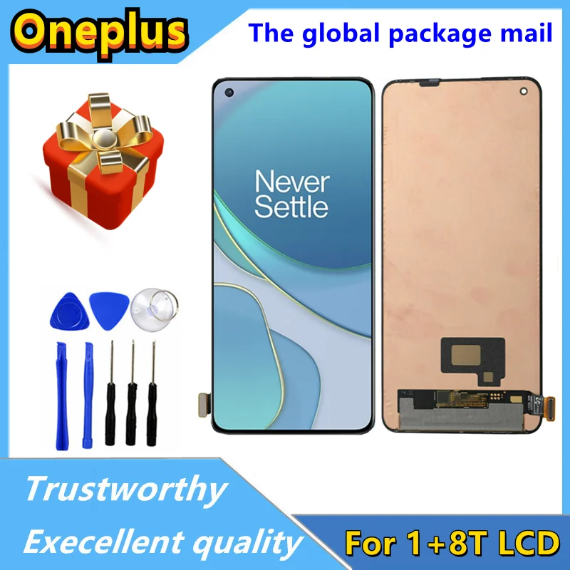 100% Test For OnePlus 8T LCD Display Screen Touch Sensor Screen ...