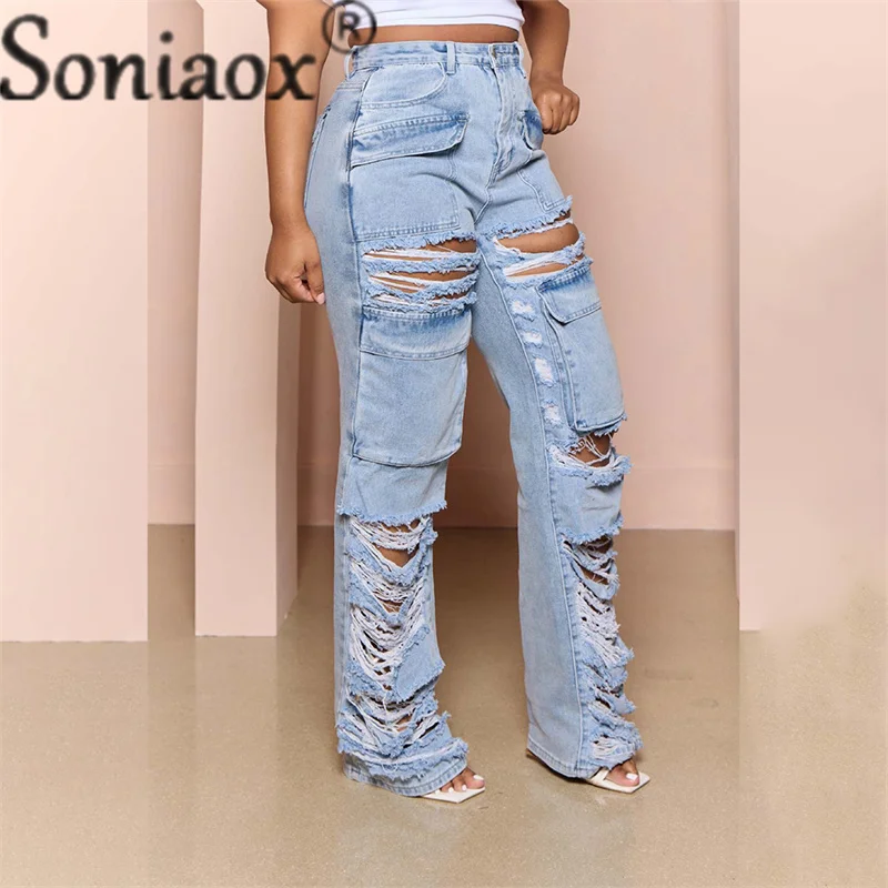 Рисунок 3 - Джинсы женские прямые с вырезами