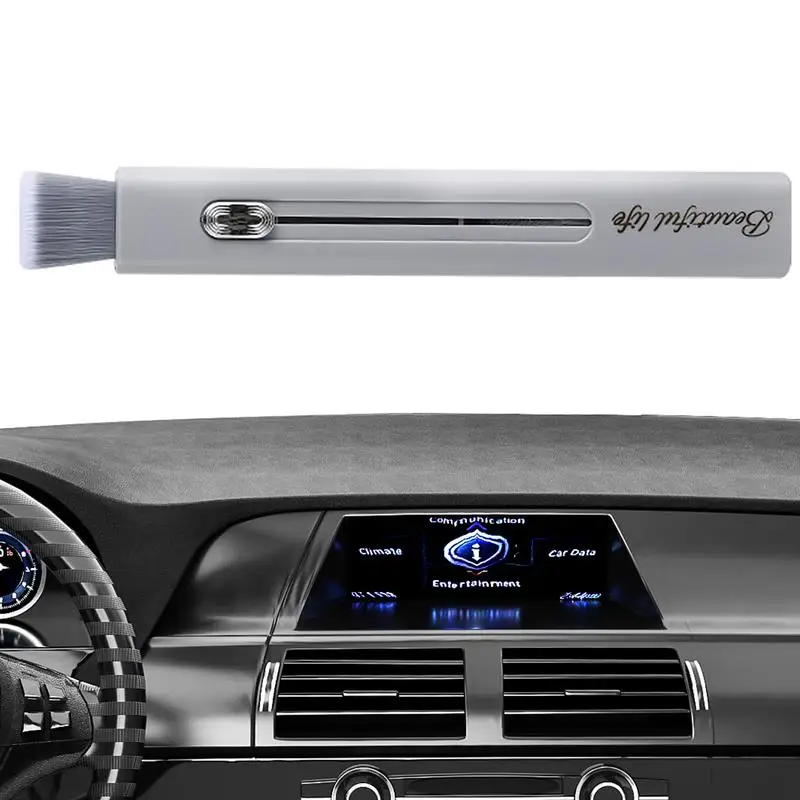 

Detail Brushes Car Detailing Inside Car Cleaning Tool Double Head Retractable Auto Interior Dust Brush Car Interior Accessories