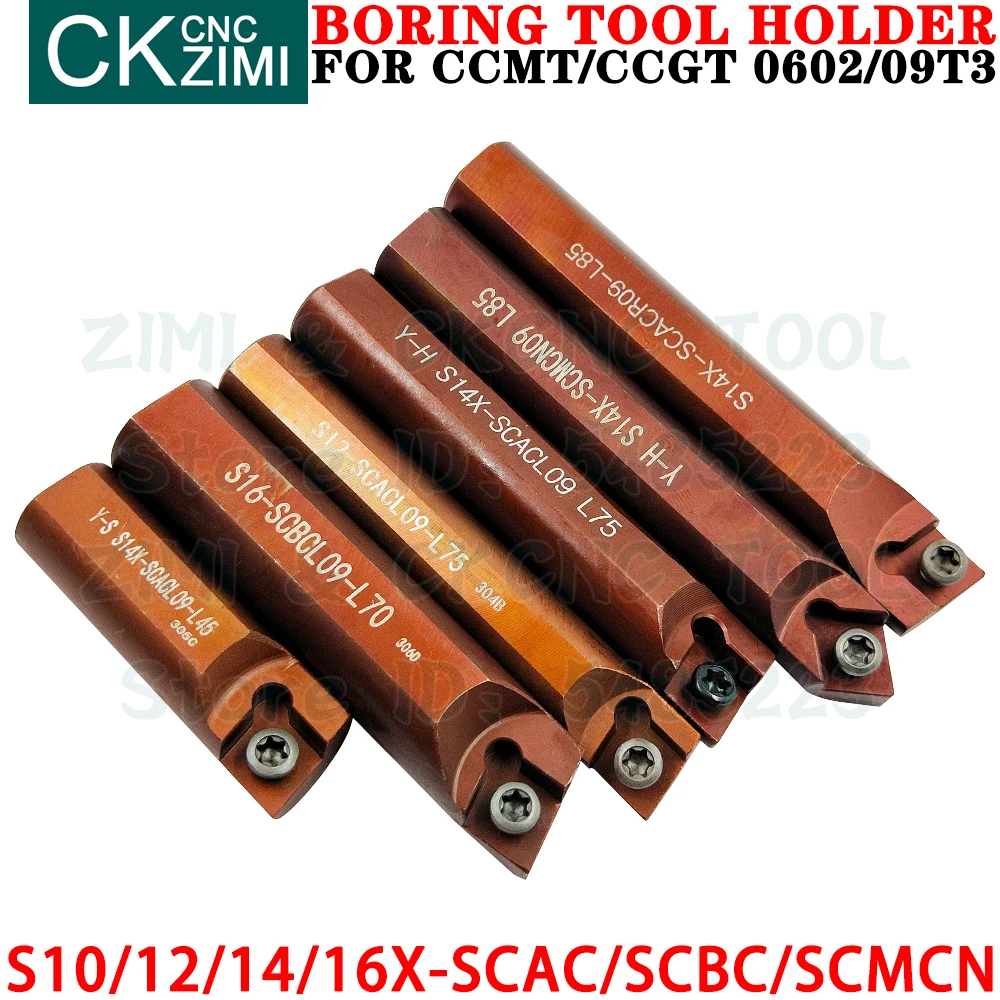 S10X S12 S14X S16X SCACL09 SCACR09 SCBCL06 SCBCR06 SCBCL09 SCBCR09 SCMCN06 SCMCN09 Boring Turning Tool Holder CNC CCMT Inserts