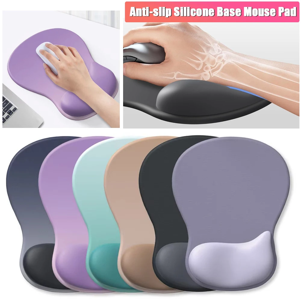 New Mouse Pad with Wrist Rest Anti-slip Silicone Base Mouse Pad Memory Foam Wrist Pad Ergonomic Mice Pad Wrist Rest Mat Mousepad
