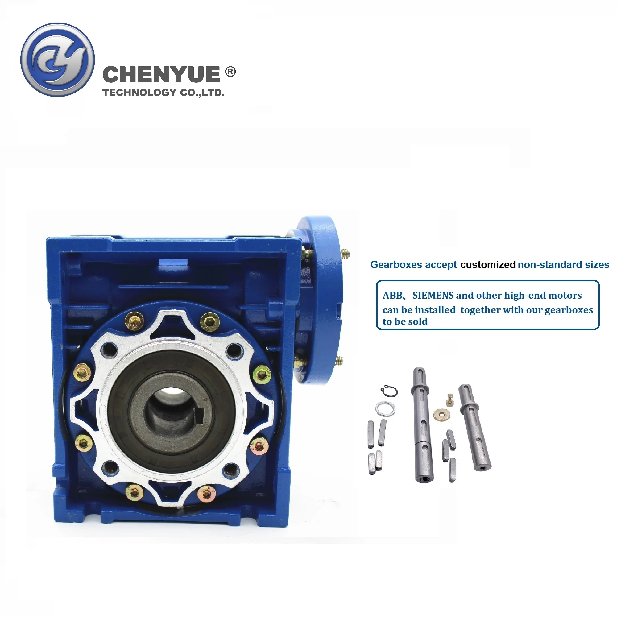 CHENYUE High Torque Worm Gearbox NMRV050 RV50 Input14/11/19mm Output25mm Ratio 5:1/100:1 Free Maintenance Free Shipping to Korea