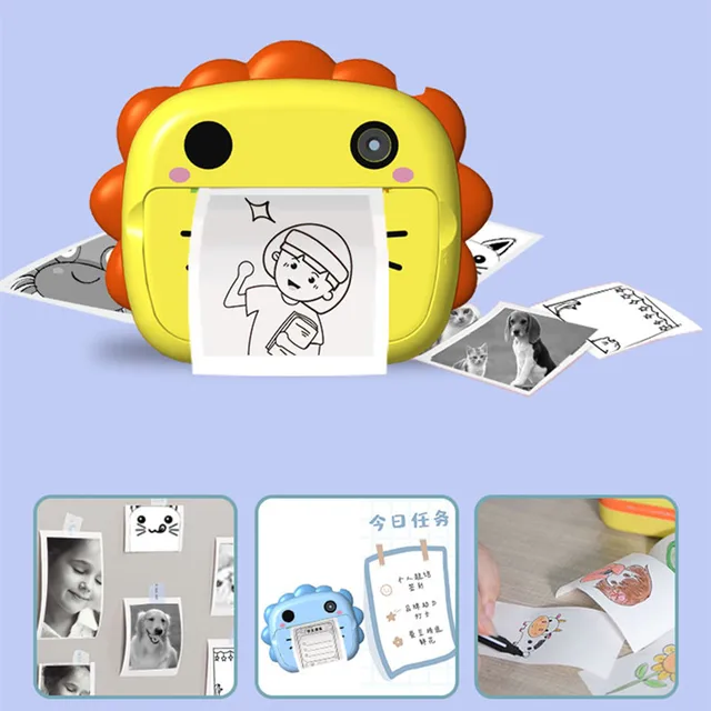 Instant Print Camera Thermal Printing Photo Camera Kid WIFI Digital Camera Girls Toy Child 1080P HD Video Camera Boys Birth Gift 6